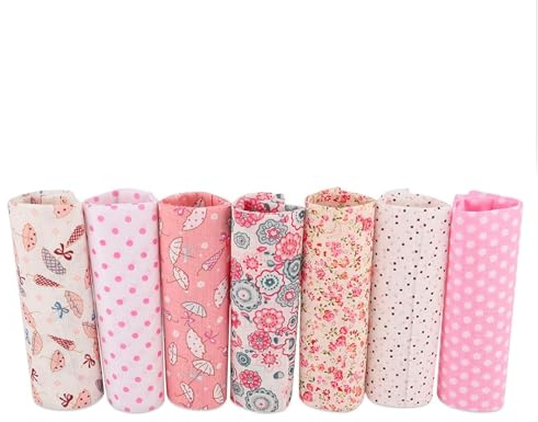 Baumwollstoffe 50 X 50cm, Nähstoffe 7 Stück Patchworkstoff Quadratische Nähte, Stoffe zum Nähen Baumwolle, Weihnachtsstoffe Restposten Für DIY Patchwork Basteln Nähen Kleidung Quilting Scrapbooking