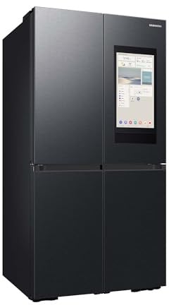 Samsung RF65DG9H0EB1EF Family Hub French-Door-Kühlschrank mit Gefrierfach, 183 cm, 636 l, AI Food Manager, SmartThings AI Energy Mode, Premium Black Steel