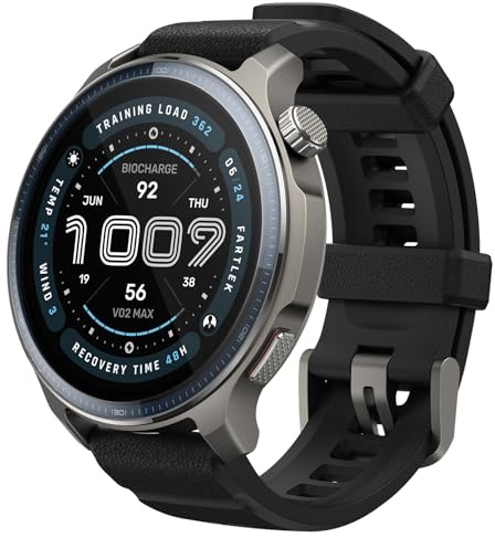 Amazfit Balance 2 Smartwatch 47mm 1.5'' AMOLED Sapphire Glass, Offline-Karten, Dualband-GPS, 21 Tage Akkulaufzeit, 170+ Sportmodi, HYROX & Golfmodus, Herzfrequenz & Schlaftracking für Android & iPhone