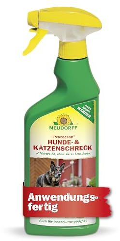 Neudorff Protectan Hunde- und KatzenSchreck – vertreibt effektiv störende Hunde und Katzen in Innenräumen und im Außenbereich, anwendungsfertig, 500 ml, Grün