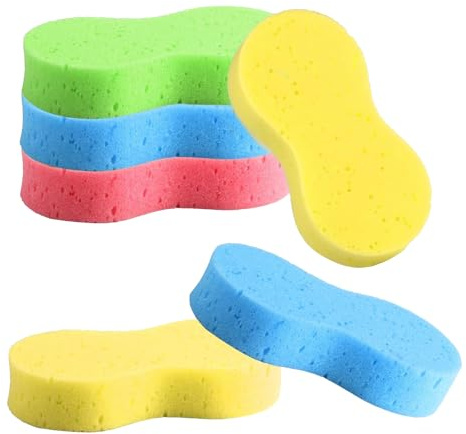 6 Stück Autoschwamm Aussen Groß, Auto Schwamm Außen, Auto Schwämme, Autowaschschwamm Autowäsche, Auto Waschschwamm Groß Putzschwamm, super saugfähig, 22 * 11 * 4.5 cm