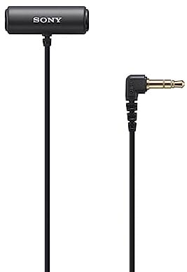 Sony ECM-LV1 Ansteckmikrofon mit Stereo-Tonaufzeichnung, Schwarz