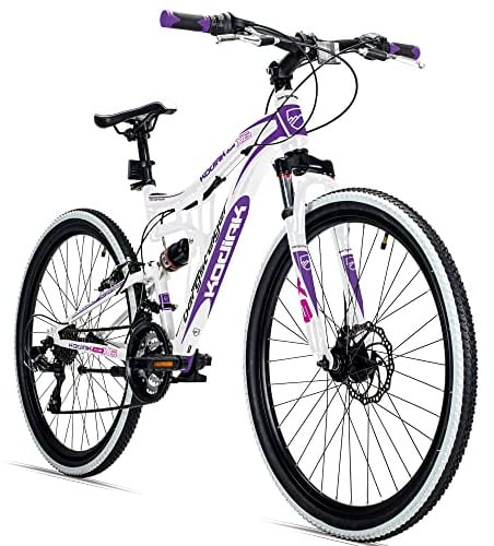 Bergsteiger Kodiak 26 Zoll, 29 Zoll Mountainbike, Scheibenbremse, 21 Gang-Schaltung, Vollfederung, Fully MTB für Jungen, Mädchen, Damen & Herren
