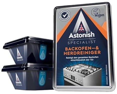 Astonish Backofenreiniger Extra Stark 3er Set – 3x250ml Gel Paste | Kraftvoller Ofenreiniger für Backofen, Herd, Induktionskochplatte und mehr – gegen Fett & Eingebranntes