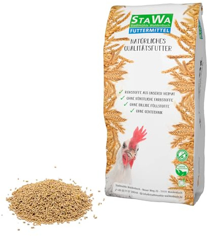 StaWa Wachtelkorn Basis, 2mm Pellets Wachtelfutter, ohne Gentechnik, ohne künstliche Konservierungs- und Farbstoffe, 25 kg