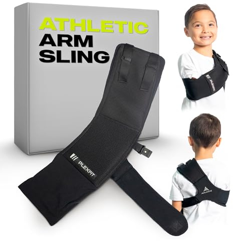PLEXFIT Athletische Armschlinge (Kind rechts, schwarz)