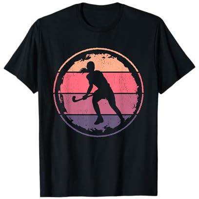Feldhockey Vintage Mädchen Hockeyspieler T-Shirt