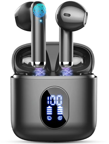 Drsaec Bluetooth 5.4 Kopfhörer, 2025 Neu In Ear Kopfhörer Kabellos Bluetooth 6D Tiefer Bass Kabellose Kopfhörer mit 4 ENC Mic, Noise Cancelling Ear Buds, 30Std, USB-C, IP7 Wasserdicht Sport Ohrhörer