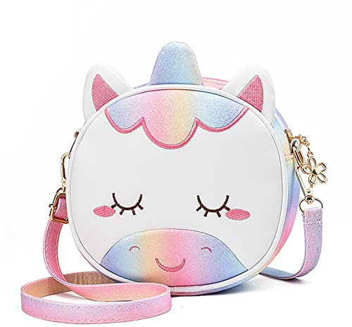 Czemo Kinder Umhängetasche Mädchen Handtasche Klein PU Leder Schultertasche Geldbeutel Verstellbarer Schultergurt Kindertasche Mädchen Spielzeug