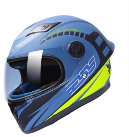 QJWMatic Integralhelm Für Kinder, Motorradhelm Für Jungen Und Mädchen Straßen-Mopedhelm Mit Visier Elektroroller- Und ATV-Helm ECE-Geprüft A,50-56cm