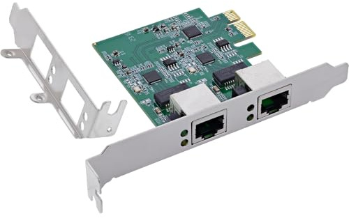 InLine® Dual Gigabit Netzwerkkarte, 2X RJ45 2.5GBit/s, PCIe x1, inkl. Low Profile Slotblech