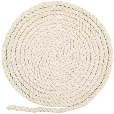 Dickes Seil,Tau Seil Makramee Garn,Viele Größe Baumwollkordel,Kordelband für DIY-Bastelarbeiten, Dekorative Projekte(10mm*6m)