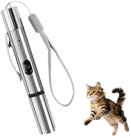 VOVIGGOL Interaktives Spielzeug für Katzen und Hunde, Katzenspielzeug mit LED, Intelligentes Elektrisches Katzenspielzeug für Trainingsübungen, über USB Aufladbar
