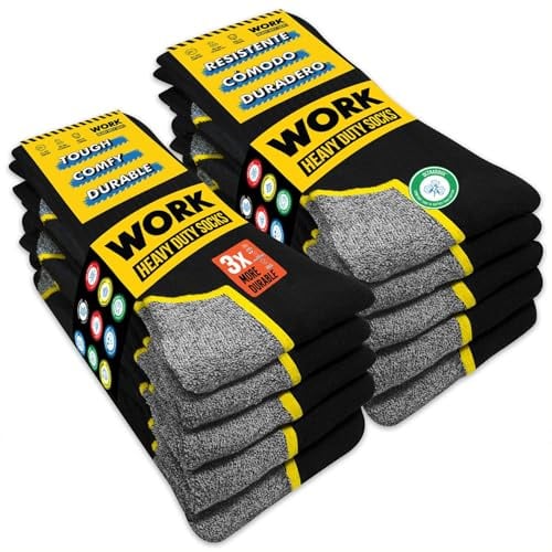 SOXCO 10 Paar Herren Socken Arbeitssocken WORK Socks, 39-42