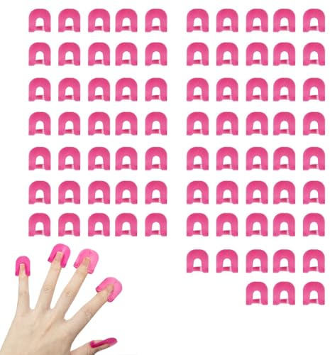 VYNZOR 78 pcs Nagellack Schablone Wiederverwendbar,Nagelverlängerung Schablone,Nagelkanten Hautbarriere Set Nail Art Lackschutz Spitzenschutz Nail Art Basiswerkzeuge Zubehör