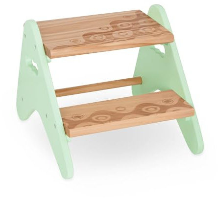B. toys - Peek-A-Boost - Minze - Trittschemel aus Holz - Tritthocker für Schlafzimmer, Bad, Küche - Möbel für Kleinkinder, Kinder - 2 Jahre +