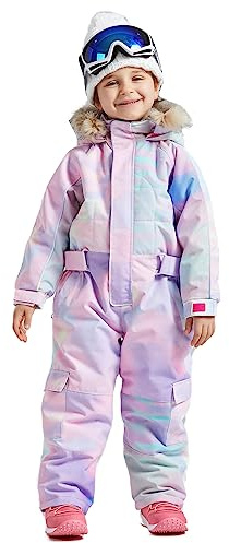 Bluemagic Skianzüge für Jungen und Mädchen, Schneeanzüge für Kinder Winddicht Warm Wasserdicht und Atmungsaktiv, Einteiliges Design, Reißverschlussöffnung