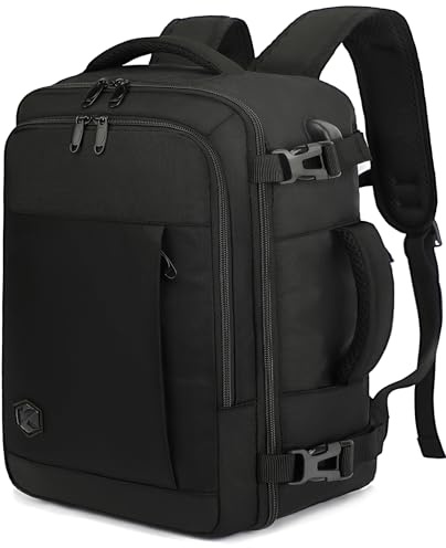 VANKEV 40x20x25 für Ryanair Handgepäck Laptop Rucksack Reiserucksack | 20L Handgepäck, Leichte Freizeitrucksack, Tasche Rucksack 14 Zoll Laptop Backpack für Herren und Damen, schwarz