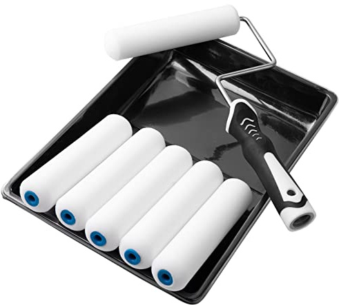 Mister Rui Farbroller Set, Schaumwalzen Set 6 Zoll, Schaumstoff mit Hoher Dichte, der Mit Allen Farben Verwendet Wird für Malerei und Renovierung von Haushaltsprojekt