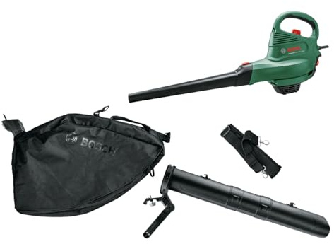 Bosch elektrischer Laubsauger/Laubbläser UniversalGardenTidy 3000 (3000 W, Fangsack 50 l, stufenlose Drehzahleinstellung, zum Blasen, Saugen und Häckseln von Laub, in Kartonverpackung)