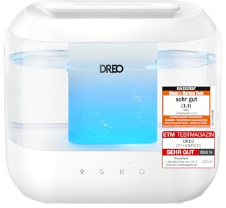 Dreo Luftbefeuchter für Schlafzimmer, Top Fill 4L Supersized Cool Mist Humidifier mit Öl-Diffusor und Nachtlicht, 36H Laufzeit, Leise Ultraschall-Luftbefeuchter für Baby-Kinderzimmer und Pflanzen