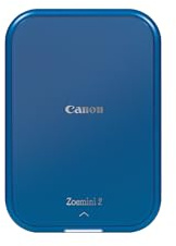 Canon ZOEMINI 2 Mini Fotodrucker für Handy + 20er + 10er Circle Sticker | Für unterwegs; Bluetooth 5.0 kabelloses Drucken, Thermodrucker ohne Tinte, wasserfeste reißfeste Fotos, 20 Drucke Akku