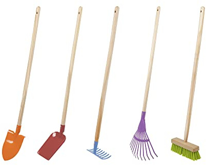Windhager Kinder Werkzeug für Garten, 5-teiliges Set, Länge 76 cm, bunt, 93351