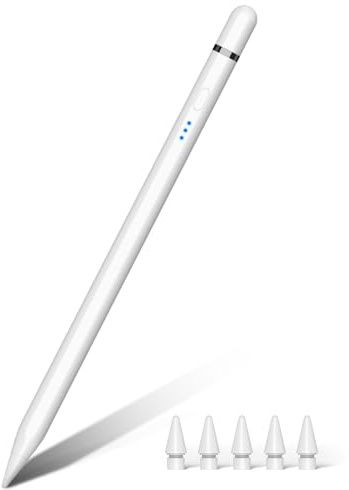 Pencil 1. Generation für iPad 2018-2026, 20 Mins mit USB C Schnellladung & Magnetische Absaugung, Stifte für Nintendo DS für iPad 11-6 Gen, Air 3-5/M2/M3/M4, Mini 5-7, Pro 11/12,9/13''M4 M5 (Weiß)