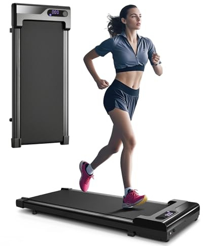 Zeporix Elektrisches Laufband, platzsparendes Laufband, Tapirulan für zu Hause, tragbar, zum Gehen und Laufen mit 4 Geschwindigkeitsmodi, Fernbedienung und LED-Display