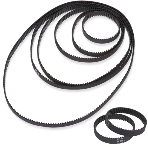 8 Stück 3D Drucker Zahnriemen, 6mm Breite Closed Loop Gummiriemen Geschlossen Riemen 110mm 112mm 122mm 158mm 200mm 280mm 300mm 400mm Breite 6mm Riemen für 3D-Drucker