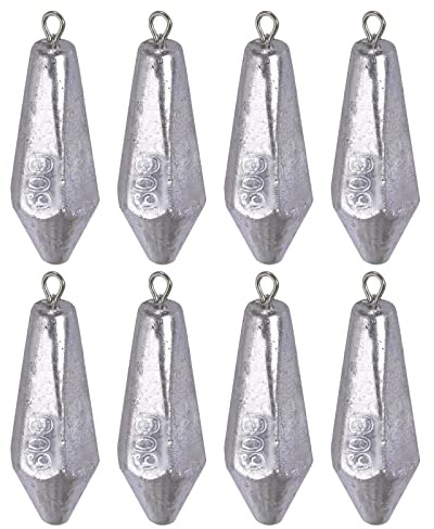 QualyQualy Grundblei Angeln Dropshot Blei Sinker Drop Shot Bleigewichte Angelzubehör Angelblei Set Blei Gewichte für Süßwasser Casting FischenBassforelle Wels, 60g 8 Stück