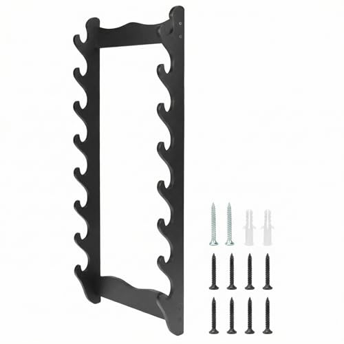 QWORK® 8 Tier schwerthalter, Katana ständer, Katana wandhalterung, von Schwertern, Angelruten und Flöten
