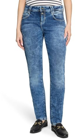 Cartoon Damen Boyfriend-Hose mit Nieten