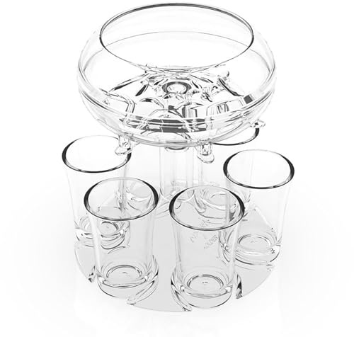 Schnapsglasspender und Halter, Schnapsglasspender Set, Schnapsglas Spender mit 6 Gläsern und Halter, für Arten von Partys