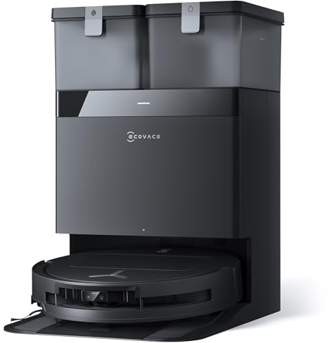 ECOVACS DEEBOT T50 Omni Saugroboter mit Wischfunktion,15.000 Pa, T30 Omni-Upgrade, Ausziehbare Seitenbürste und Mopp, ZeroTangle 2.0, Moppwäsche mit 75°C heißem Wasser, All-in-One Station