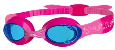 Zoggs Little Twist Schwimmbrille Kinder 0–6, Kinder Schwimmbrille mit UV-Schutz, Antibeschlag, Kleinkind Junior Brille, Schnell Verstellbares Kopfband, Blaues Glas, Rosa/Lila