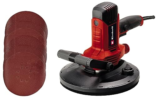 Einhell Trockenbauschleifer TC-DWS 225 (1220 W, Schleifteller mit Bürstenkranz, integrierte Staubabsaugung, inkl. 6x Ø 225 mm Schleifpapier)