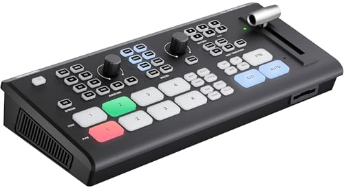 Osee GoStream Deck 4xHDMI Switcher, Videomixer Live | Chroma Key, MultiView, PGM-Ausgang, PIP, integrierter Audiomixer, lokale SD-Aufnahme, RTMP-Streaming, USB-C virtuelle Kamera