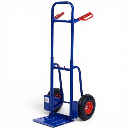 TMV24® Klappbare und ausziehbare Sackkarre - max. 200kg Treppensteiger Faltbar für Werkstatt Lager Treppensackkarre, Karre, Transportkarre, Stapelkarre, mit 2X Sackkarrenrad Luftbereifung