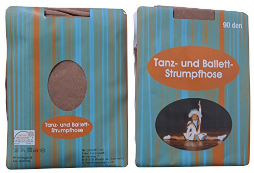 Peko Tanzstrumpfhose 3 er Pack Cheerleader Garde Tanzmariechen Ballett 90den Strumpfhose mit Glanz make up (DE/NL/SE/PL, Numerisch, 38, 40, Regular, Regular, Make up)