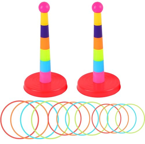 Lekabee Wurfspiel für Kinder mit 36 Wurfringen | Karneval Ring wurfspiele für Kinder Geburtstagsparty im Freien Garten Spiele Zubehör