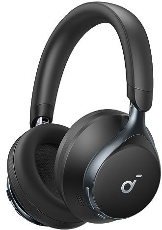 soundcore by Anker, Space One, Active Noise Cancelling Headphones, 2X Stronger Voice Reduction, 40H ANC Playtime, App Control, LDAC Hi-Res Wireless Audio, Comfortable Fit, Clear Calls, Bluetooth 5.3