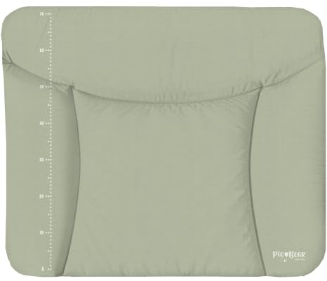 pic Bear Wickelauflage - hochwertige OEKO-TEX Wickeltischauflage - pflegeleichte Wickelunterlage - Auflage Wickelkommode - 85 x 72 cm - Oliv