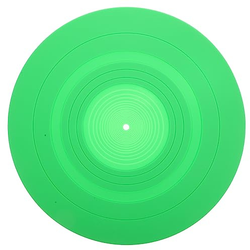 VICASKY Antistatische Pad Silikon Silikonmatte Vinyl für in Plattenspieler Grün und Schützendes Stabilisierend und Rutschfest Auflage Schallplatten für Scheibe