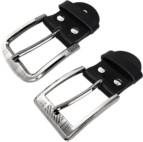 2 Stück Gürtelschnalle Herren, Gürtelschnallen Für Herren Leder, Gürtelschnalle 40Mm, Ersatz Gürtelschnallen für 3,4–3,8 cm Gürtelbreite, Schnalle zum Nachrüsten für Jeans, Anzug, Business, Freizeit