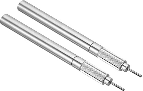 PATIKIL 2Pack Papier Metall Geschlitzt Nadel Stift für Streifen DIY Silber | Kunstgewerbe