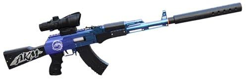 E-THOL AKM Hülsenwerfer Soft-Head Spielzeugpistole für Kinder | Abnehmbarer Modellbau | Inkl. 5 Soft-Head Munition | Sicherer Spielzeugrevolver mit realistischem Design (Violett)