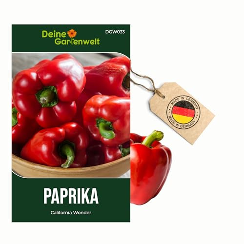 Paprika California Wonder Samen - Capsicum annuum - Paprikasamen - Gemüsesamen - Saatgut für 30 Pflanzen