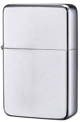 Sturmfeuerzeug Feuerzeug Taschenfeuerzeug Benzinfeuerzeug Metallfeuerzeug Lighter - Männer Geschenk - Outdoor - Camping - Geschenkidee-unbefüllt (Silber Chrome gebürstet)