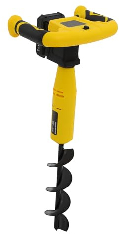 TaNeHaKi Elektrische Grabungsmaschine,350w Kabelloser PfostenlochgräBer,Handheld Gartenbohrer Bohrmaschine,Erdlochbohrer Pfahlbohrer